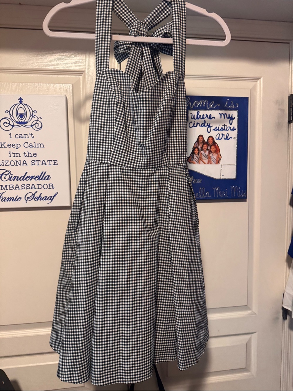 Lauren James Black and White Gingham Mini Dress